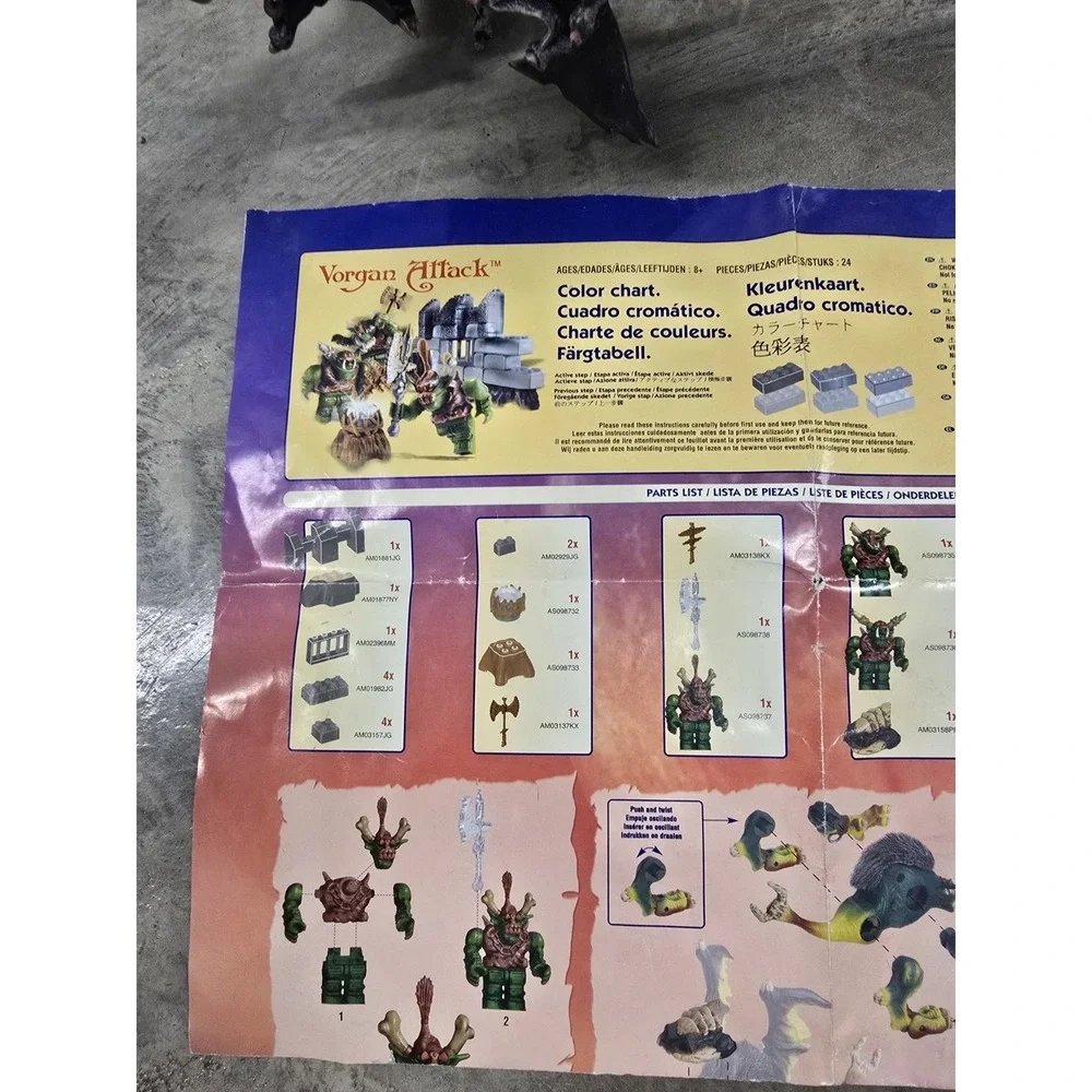 Vintage Mega Bloks Dragons Krystal Wars Assorted Blocks Figures Parts Huge Lot